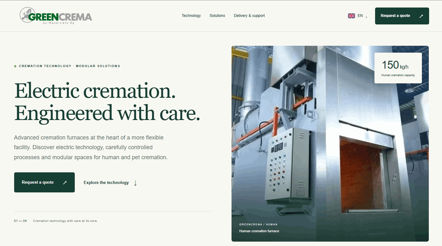 The GreenCrema home page